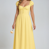Vestido Maxi Prom Amarillo Imperio