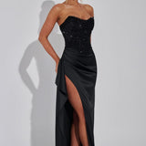 Vestido Maxi de Noche Corsé Beaded Emrielle