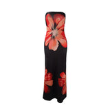 Vestido Maxi Floral Sin Tirantes – Vestido de Noche Elegante para Mujeres