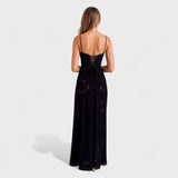 Verona - Maxi vestido con detalles de encaje floral