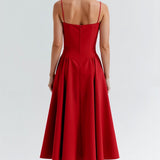 Odette Élégance | Vestido midi con corsé estructurado