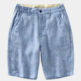 Felix™ | Pantalones Cortos de Lino Azul Horizonte