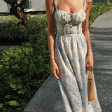 Vestido Midi de Cóctel Floral de Verano