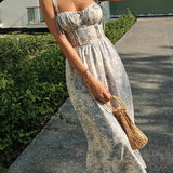 Vestido Midi de Cóctel Floral de Verano