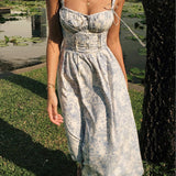 Vestido Midi de Cóctel Floral de Verano