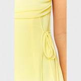 Flossie - Vestido maxi amarillo con tirante lateral