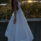 Elegante Vestido de Fiesta Blanco de Verano