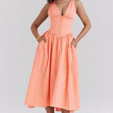 Kateřina – Vestido Midi Romántico Exclusivo