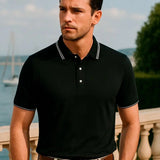 Johan™ | Polo de Bisel Obsidiana
