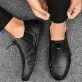 Laurits - Zapatos de Cuero Slip-Ons