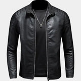 Luca™ | Chaqueta de Cuero con Cierre de Cremallera