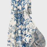Vestido de porcelana con estampado colorido