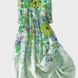 Vestido de jardín con estampado acuarela