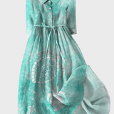 Vestidos azules con estampado de conejillo de Indias