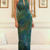 Vestido Maxi de Fiesta Inspirado en Monet
