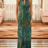 Vestido Maxi de Fiesta Inspirado en Monet