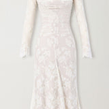 Vestido Maxi de Invitada de Boda con Encaje Largo Livilla