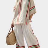 Beatriz | Conjunto para el Mar Mediterráneo Daisy Lino Bambú Cintas