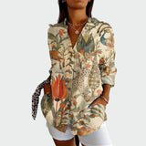 Camisa de estilo con estampado floral