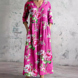 Dora | Vestido de verano femenino con escote en V y estampado floral