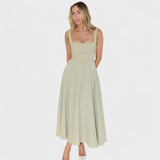 Maribel - Midi con escote cuadrado
