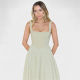 Maribel - Midi con escote cuadrado
