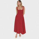 Maribel - Midi con escote cuadrado