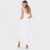 Maribel - Vestido midi con escote cuadrado