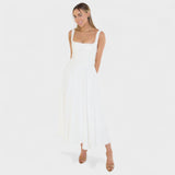 Maribel - Midi con escote cuadrado