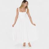 Maribel - Vestido midi con escote cuadrado