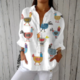 Noëlle | Camiseta ligera con divertido diseño de pollitos