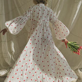 Vestido Camisa Bordado de Corazones Oversized de Verano