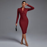 Samara | Vestido de manga larga con escote en V
