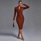 Samara | Vestido de manga larga con escote en V