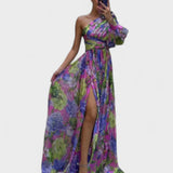 Whitney | Vestido Elegante y Formal de Un Solo Hombro para Ocasiones de Verano