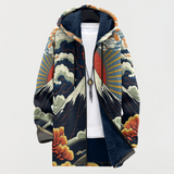 Sudadera con estampado de salida del sol en la montaña