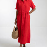 Lysandra — Vestido camisero fluido de verano