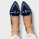 Zapatos planos para mujer con diseño de nudo