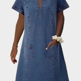 Vestido de denim suave