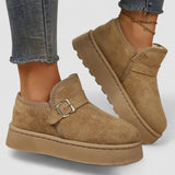 Aurora | Botas de plataforma de cuero nubuck sintético con forro cálido y suela antideslizante