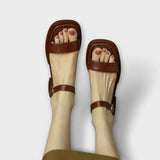 Elsen - Zapatillas de Cuero Juneya