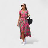 Vestido Lirio Rosa - Estilo Boho Chic