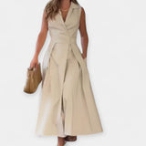 Vestido midi con cuello