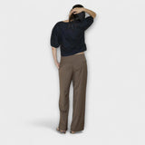 Julia - Pantalones a Rayas Plegables
