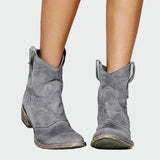 Botas de vaquero retro con tacón bajo