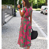 Amelie – Vestido midi floral, ajustable y cómodo