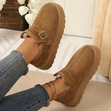 Aurora | Botas de plataforma de cuero nubuck sintético con forro cálido y suela antideslizante