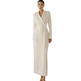 Vestido de Noche – Elegante Vestido Formal de Manga Larga Negro para Eventos Nocturnos Atemporales