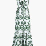Vestido Maxi de Verano Bordado de Algodón Sorrento