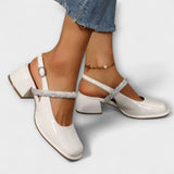 Celandra - Mary Janes con brillantes correas y tacón bloque